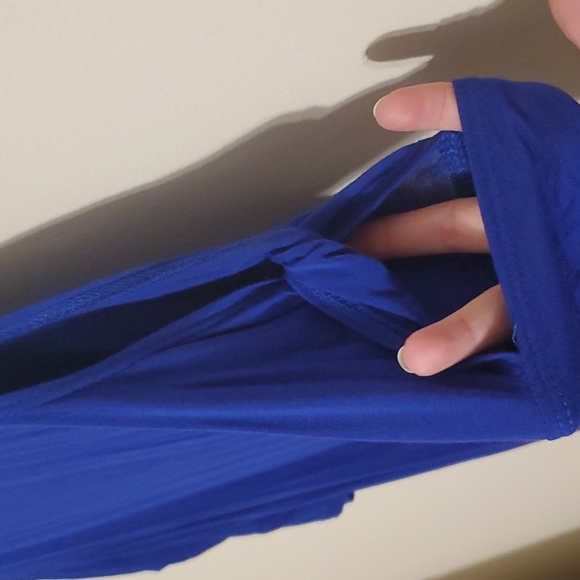 MTS Royal Blue long top with shoulder cut outs - Picture 5 of 7
